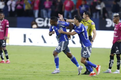 Christian Valencia selló la victoria de Emelec 2-1 sobre IDV el pasado 4 de mayo, en el estadio Banco Guayaquil.