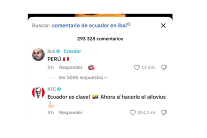 Así se observa el comentario de Ibai en la cuenta oficial de él en Tik-Tok