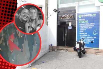 Esta foto fue tomada antes del crimen de Bryan Murillo, dentro del centro de diversión. En la imagen aparece acompañado de su esposa.