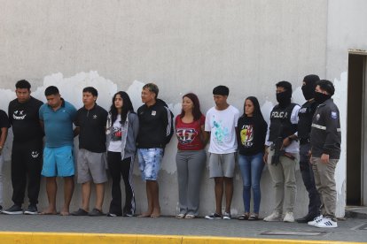 Parte de los aprehendidos en estas últimas horas.