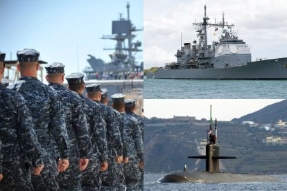 El crucero USS Lake Erie y el submarino USS Newport News forman parte del despliegue militar de EE. UU. en el Caribe.