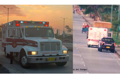 Afortunadamente llegó la ambulancia a tiempo para poder atender a la víctima de este intento de secuestro