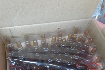 Estas eran algunas de las ampollas decomisadas por Arcsa.