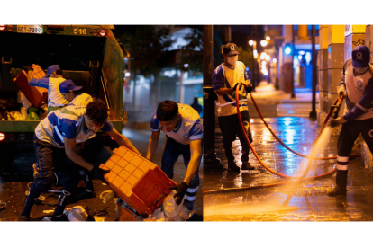 Álvarez retuiteó varias publicaciones en su cuenta de X, en las cuales se observan a los trabajadores de Urvaseo limpiando la ciudad