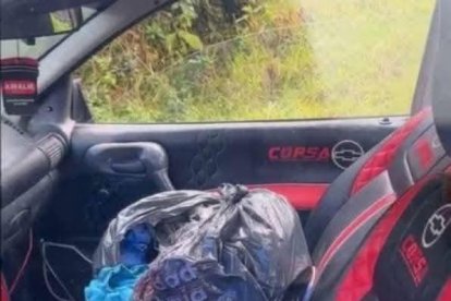 LAS FUNDAS QUE HABRÍAN UTILIZADO LOS SECUESTRADORES PARA CUBRIRLES LA CABEZA A SUS VÍCTIMAS.