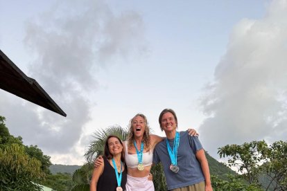 En la modalidad de Peso Constante Bi aletas, Ericka logró llegar al podio.