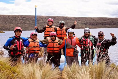 Equipo de profesionales, amigos y familiares apoyaron a Paúl en este reto extremo en Píllaro.
