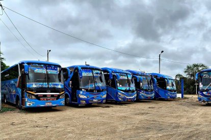 Los buses de la cooperativa 2 de Noviembre permanecen parqueados y no salen a circular