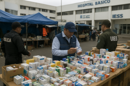 Decomisan medicinas peligrosas fuera de hospitales de Durán.