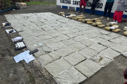 La droga llegó hace pocos días, en encomienda, a Santo Domingo de los Tsáchilas.