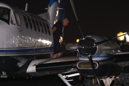Darío Peñafiel llegó en una avioneta a Guayaquil.