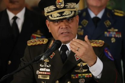 Vladimir Padrino López, durante una rueda de prensa en Caracas (Venezuela)