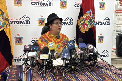 Lourdes Tibán se pronunció por la eliminación del subsidio al diésel.