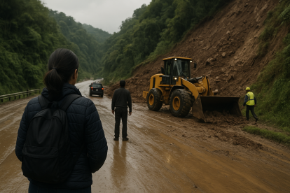 Se registran bloqueos naturales en ciertas vías de Ecuador.