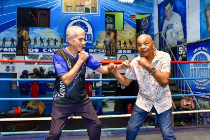Raúl Gamboa y Ramiro Bolaños, rivales y amigos del boxeo.
