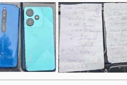 Entre las evidencias los celulares hallados a los detenidos y los mensajes que dejaban al afectado.
