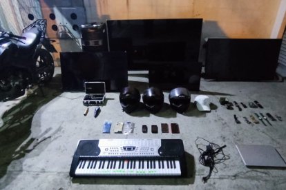 Lo decomisado en Loja.