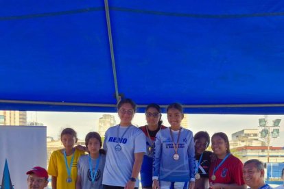 En el podio del Campeonato Provincial de Indorrowing.