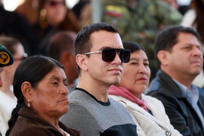 El presidente Daniel Noboa en Latacunga este 23 de septiembre.