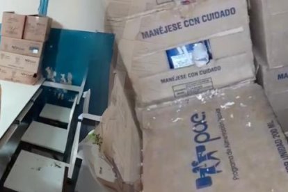 Así se estarían almacenando las reservas de alimentos.