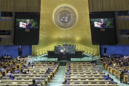La Asamblea de la ONU quedó semivacía tras la retirada de delegados durante la intervención de Netanyahu.