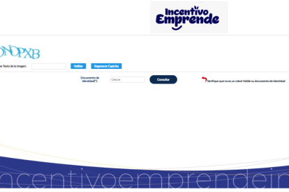 Bono Incentivo Emprende: así es el sitio web inicial.