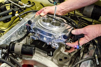 El cuerpo de aceleración de un sistema de inyección electrónica.