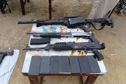 Varias armas de fuego fueron decomisadas durante la operación policial en Portoviejo