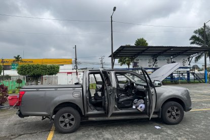 La camioneta era de una empresa de seguridad.