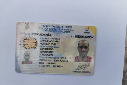 La cédula del fallecido.