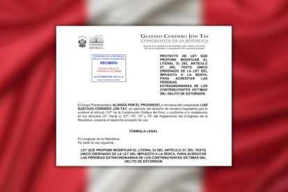 La propuesta en Perú sobre las extorsiones y su deducción.