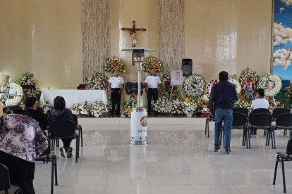 El velatorio del agente de tránsito asesinado.