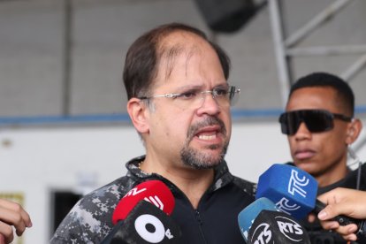 El Ministro del Interior, John Reimberg, en declaraciones este 22 de octubre.