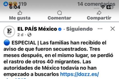 Familiares de los desaparecidos están atentos a lo que publican los medios mexicanos.
