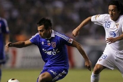 Eduardo Vargas fue el verdugo de Liga de Quito en las finales de la Copa Sudamericana 2011.