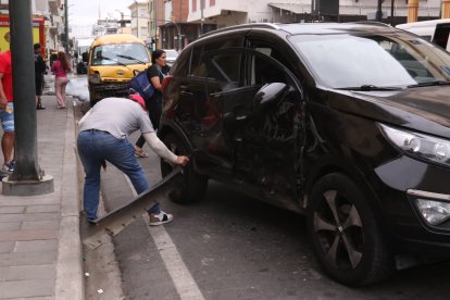 El auto implicado en el accidente.