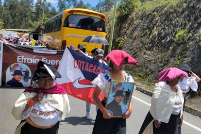 En Cotacachi, Imbabura, la Unorcac convocó a una gran marcha.
