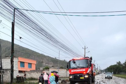 Se produjo acumulación de agua en Quito.