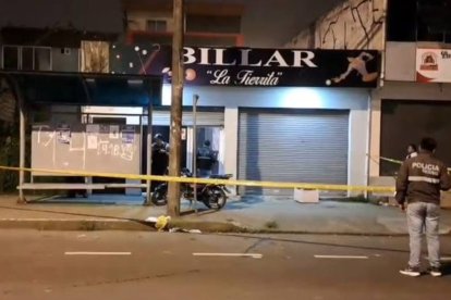 Los armados llegaron al billar, entraron y dispararon.