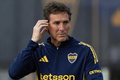 Claudio Úbeda, entrenador de Boca Junios.