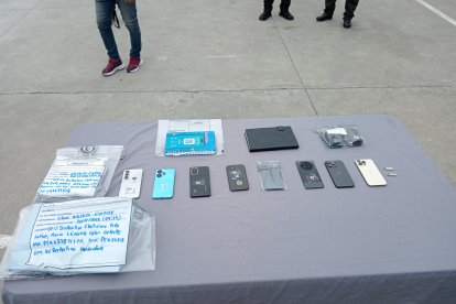 La Policía Nacional presentó algunas de las evidencias asociadas al operativo