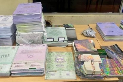 Entre los indicios se encontró supuesta documentación.