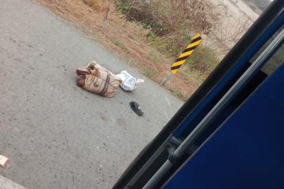 Las partes del cuerpo estaban en un saco.