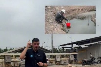 Captura de pantalla del video en que Álvarez justifica las fotos difundidas por el presidente.