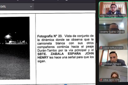 Esta es una captura de pantalla del sexto día de audiencia.