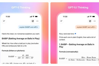 Con GPT-5.1, los usuarios pueden elegir entre la versión Instant o Thinking según sus necesidades.