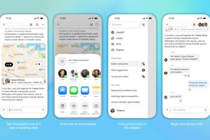 La función de grupos permite colaborar con amigos, familia o equipos de trabajo.