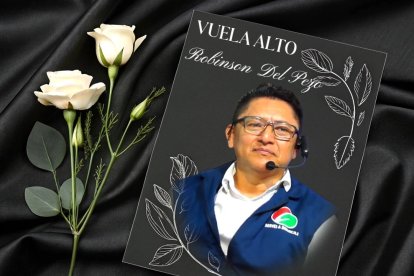 La postal que fue compartida por los medios de comunicación digitales en La Libertad para despedir a Robinson Del Pezo