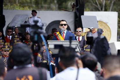 Daniel Noboa reapareció en público este 26 de noviembre.