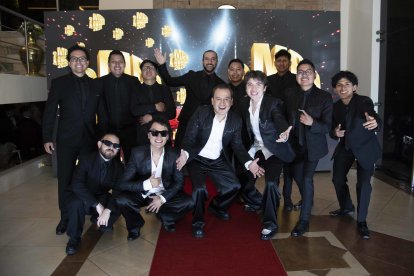 Los artistas mostraron su carisma durante el evento.